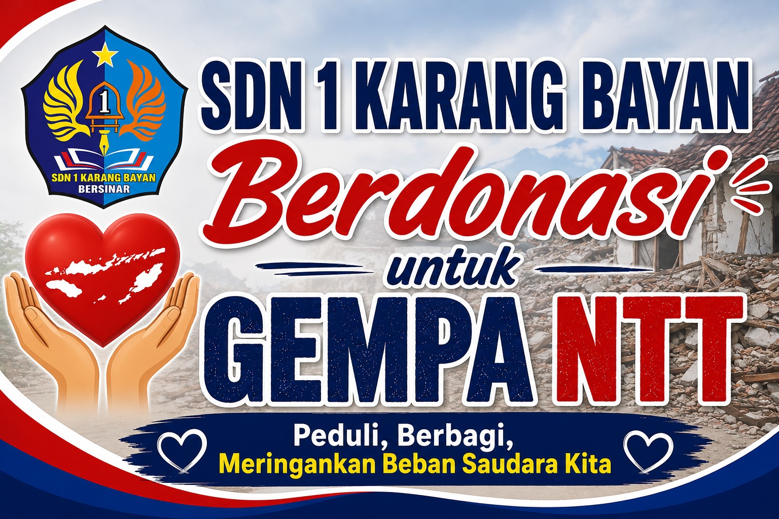 SDN 1 Karang Bayan Berdonasi GEMPA NTT